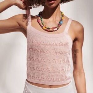 NWT ZARA Alpaca and Wool blend pink crop top